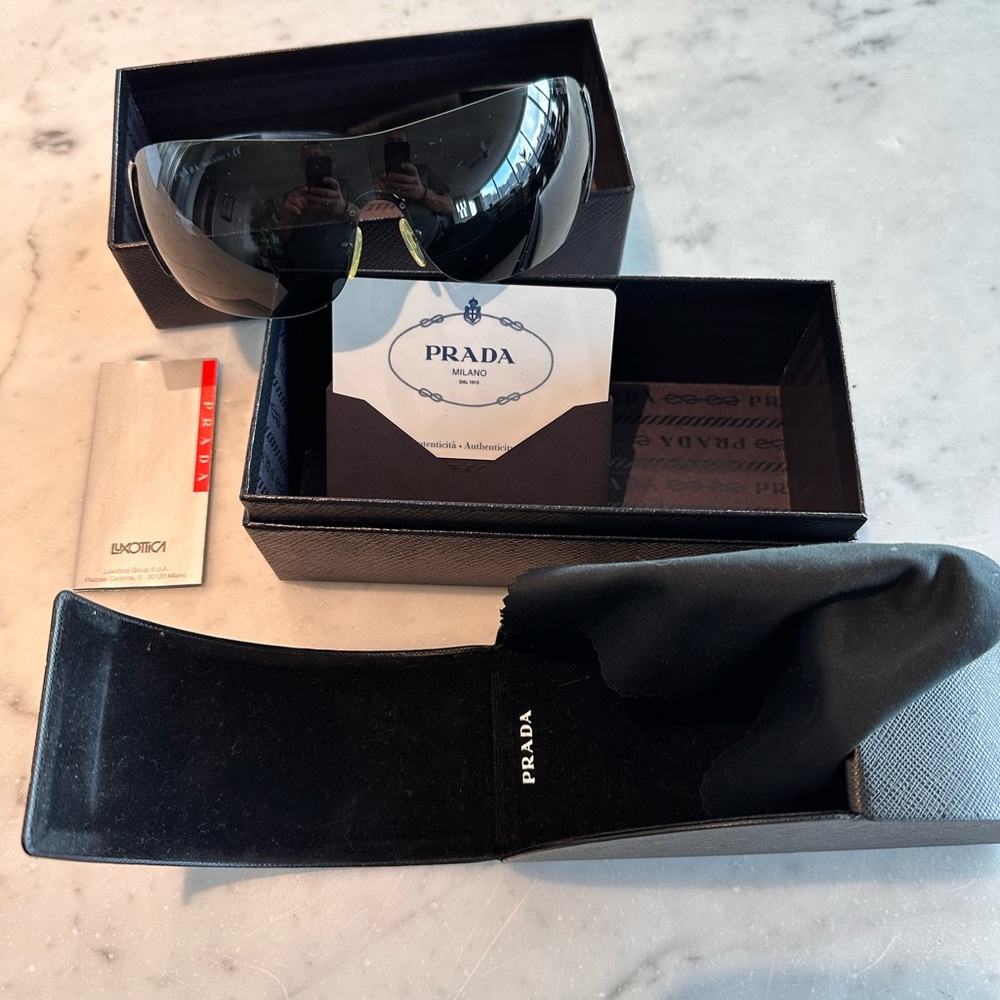 Prada Sport Shield Wrap Unisex sunglasses SPS 02L 1AB - 1A1